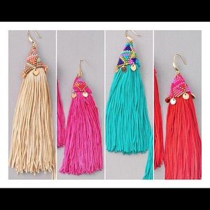 Beaded Tassel Earrings